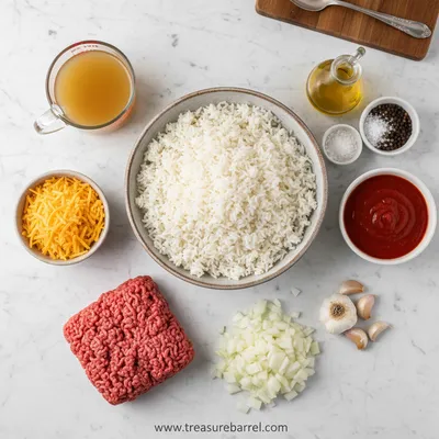 Cheesy Ground Beef and Rice Casserole - cooking process