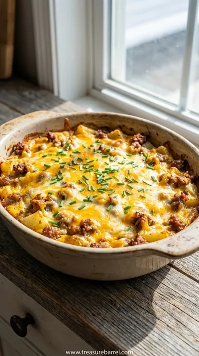 Cheesy Sausage Breakfast Casserole - Easy Egg Bake