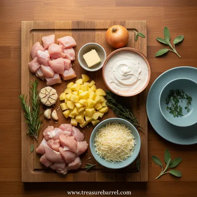 Chicken and Potato Casserole – Hearty Cozy Dinner - cooking process