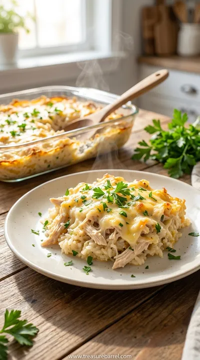 Best Ever Chicken and Rice Casserole Recipe - ready to serve