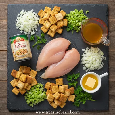 Chicken and Stuffing Casserole - cooking process