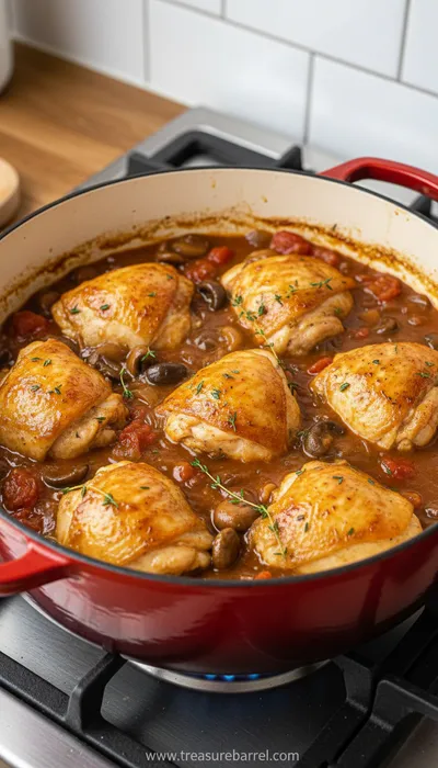 Classic French Hunter's Chicken (Chicken Chasseur) - ingredients preparation