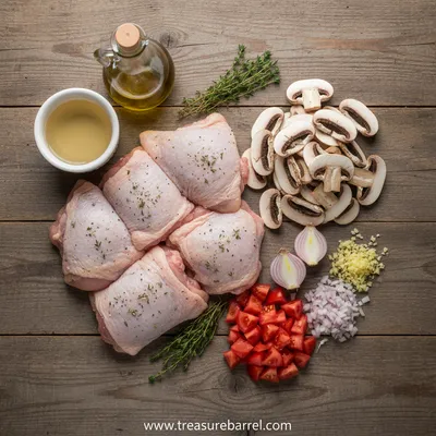 Classic French Hunter's Chicken (Chicken Chasseur) - cooking process
