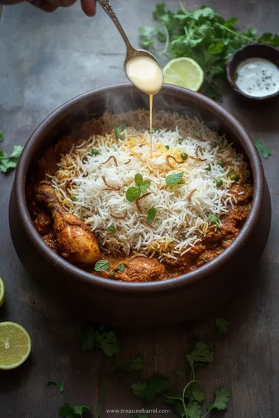 Chicken Dum Biryani Recipe - ingredients preparation
