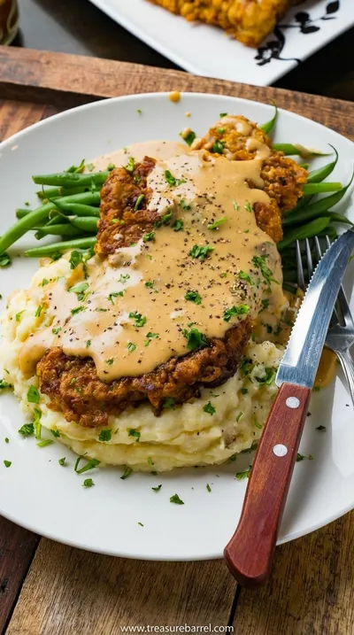 Chicken Fried Steak: Crispy Comfort Food Recipe - ready to serve