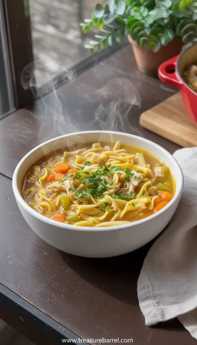 Chicken Noodle Soup Recipe - ready to serve