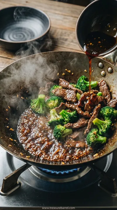 Chinese Beef and Broccoli: One Pan Take-Out Recipe - cooking process