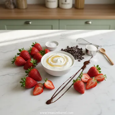 Chocolate Strawberry Yogurt Clusters - cooking process