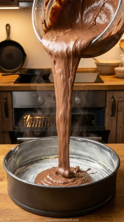 Homemade Chocolate Cake with Chocolate Frosting Recipe - cooking process
