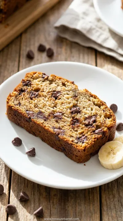 Easy Chocolate Chip Banana Bread Recipe Without Butter - ready to serve