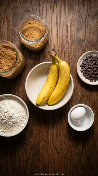 Easy Chocolate Chip Banana Bread Recipe Without Butter - ingredients preparation