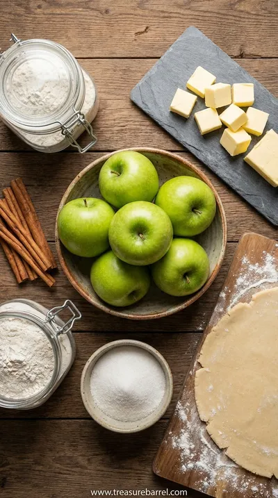 Homemade Cinnamon Apple Pie à la Mode Recipe - ingredients preparation