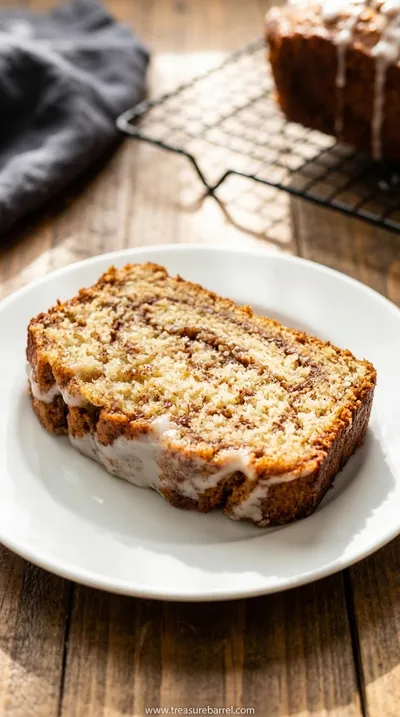 Homemade Cinnamon Swirl Banana Bread - Perfect for Brunch - ready to serve