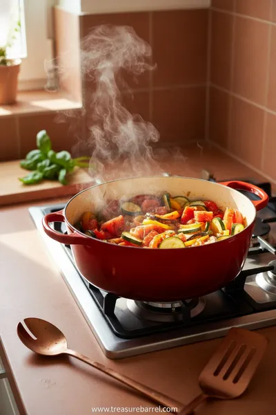 Homemade Classic French Ratatouille - ingredients preparation