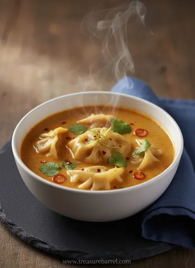 Coconut Curry Soup with Dumplings - ready to serve