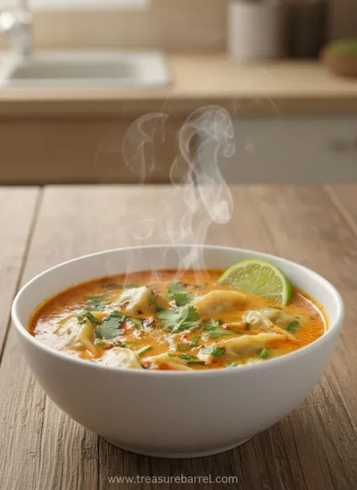 Coconut Curry Soup with Dumplings
