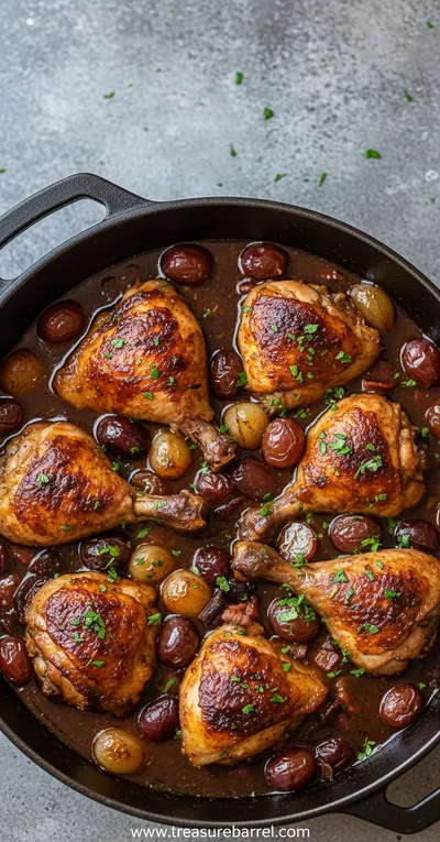 Coq Au Vin Recipe with a Rustic Twist