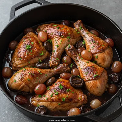 Coq Au Vin Recipe with a Rustic Twist - ingredients preparation