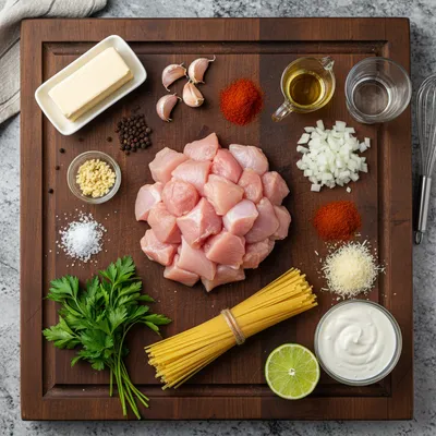 Cowboy Butter Chicken Linguine - cooking process