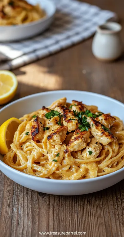 Cowboy Butter Chicken Linguine Recipe - ready to serve