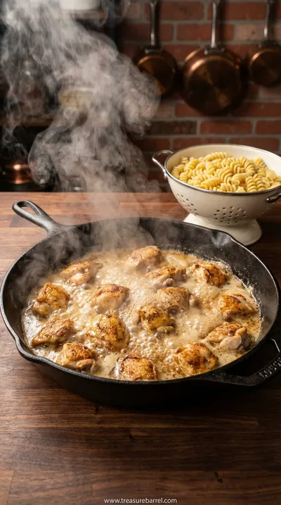 Cowboy Butter Chicken Pasta: Ultimate Comfort Dish Recipe - cooking process