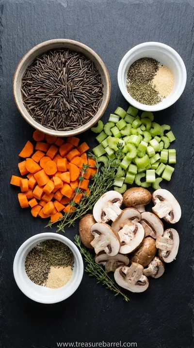 Cozy Autumn Wild Rice Soup: Warming and Flavorful - ingredients preparation