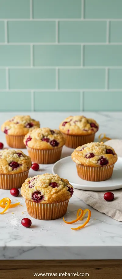 Cranberry Orange Muffins with Streusel Topping