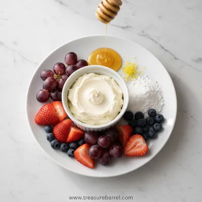 Cream Cheese Fruit Dip – Easy Sweet Snack - ingredients preparation