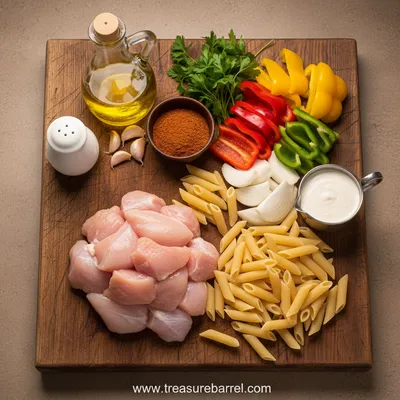 Creamy Cajun Chicken Pasta - cooking process