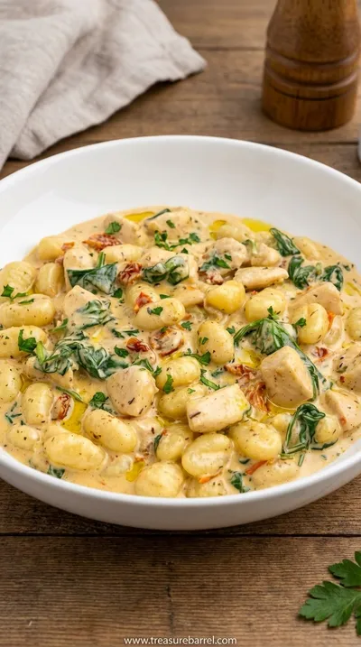 Creamy Chicken and Gnocchi: Quick Comfort Meal - ready to serve