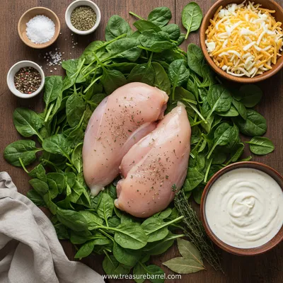 Creamy Chicken and Spinach Casserole - cooking process