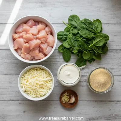 Creamy Chicken and Spinach Casserole - cooking process