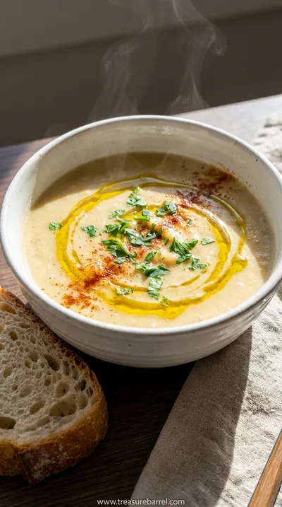 Creamy Garlic Chickpea Soup: Vegan Comfort Food