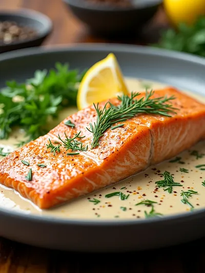 Creamy Garlic Salmon – Easy Weeknight Dinner - ready to serve