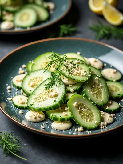 Creamy German Cucumber Salad - cooking process