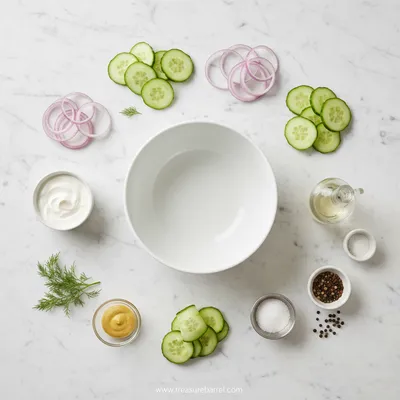 Creamy German Cucumber Salad – Easy Summer Recipe - cooking process