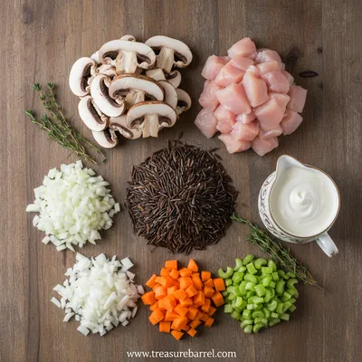 Creamy Mushroom Chicken and Wild Rice Soup - cooking process