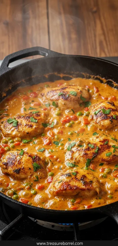 Creamy Peri Peri Chicken with Rice - ingredients preparation