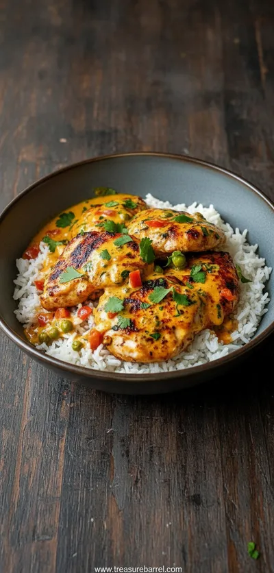 Creamy Peri Peri Chicken with Rice - ready to serve