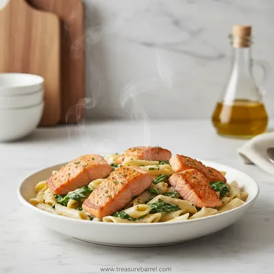 Creamy Salmon Spinach Pasta – Ready in 25 Minutes
