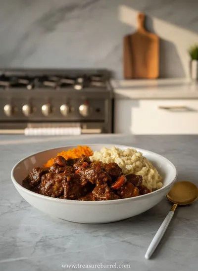 Creamy Samp with Beef Stew