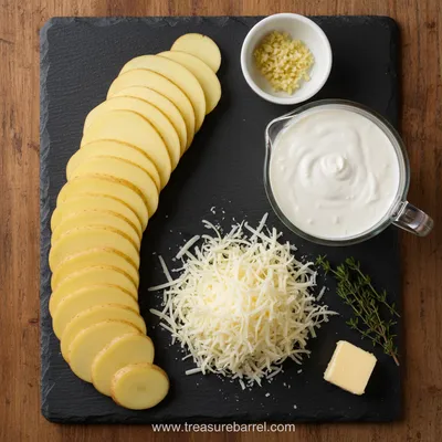 Creamy Scalloped Potatoes Recipe - ingredients preparation