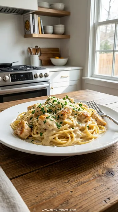 Creamy Spaghetti Chicken: Easy Family Dinner Recipe