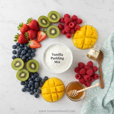 Creamy Vanilla Pudding Fruit Salad - cooking process