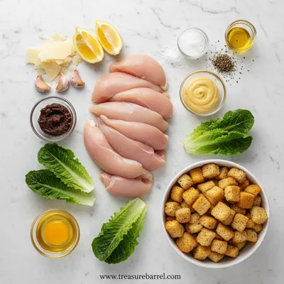 Crispy Chicken Caesar Salad - cooking process