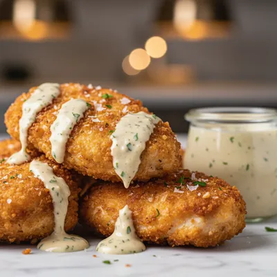 Crispy Parmesan Chicken With Garlic Sauce