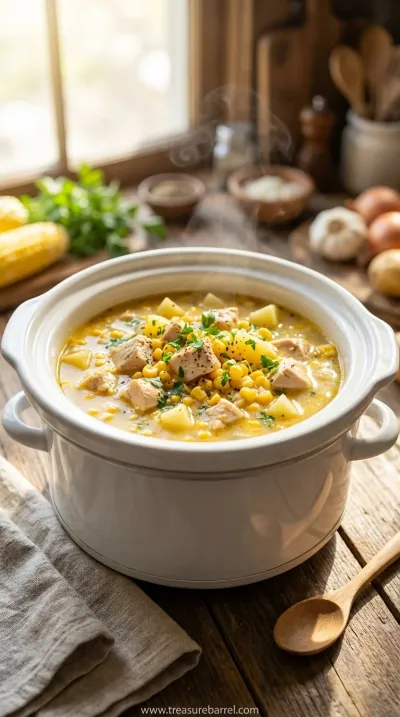 Easy Crockpot Chicken Corn Chowder Recipe