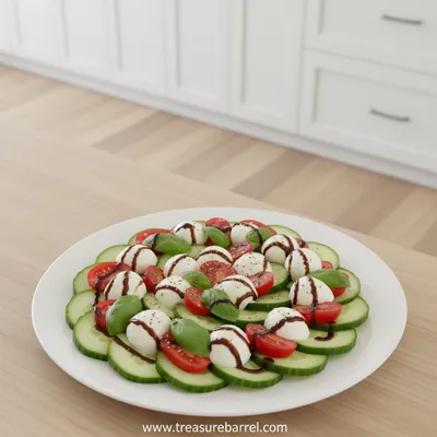 Easy Cucumber Caprese Salad