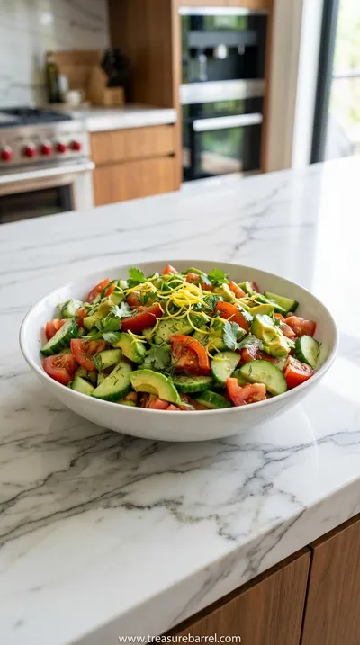 Cucumber Tomato Avocado Salad