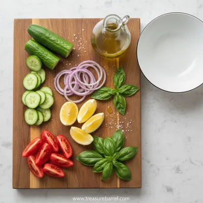 Cucumber Tomato Salad - cooking process